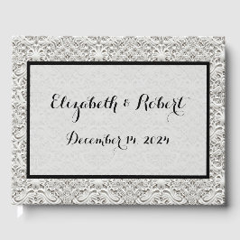 Elegante Vintage Spitze Gästebuch