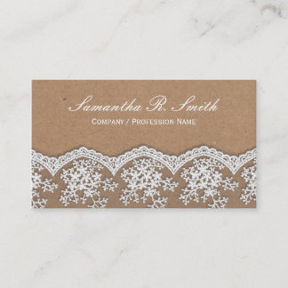 Elegante Vintage Spitze-Geschäfts-Karte Visitenkarte