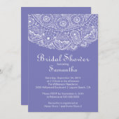 Elegante Vintage Spitzen-Bridal-Dusche Einladung (Vorne/Hinten)
