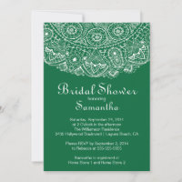 Elegante Vintage Spitzen-Bridal-Dusche Einladung