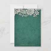 Elegante Vintage Spitzen rustikale Hochzeit danke (Rückseite)