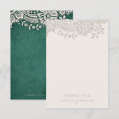 Elegante Vintage Spitzen rustikale Hochzeit danke (Vorne/Hinten)
