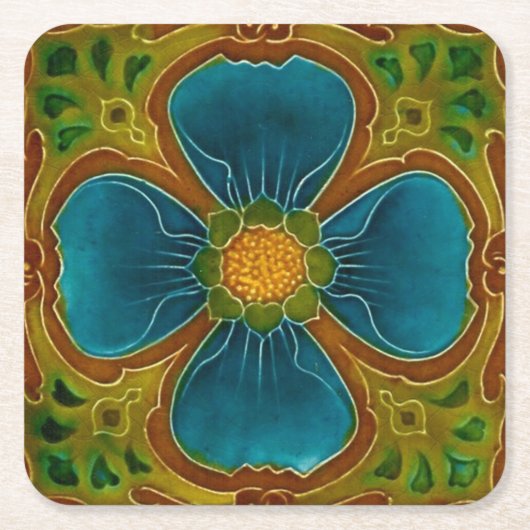 Elegante Vintage Stilelemente Rechteckiger Pappuntersetzer (Vorderseite)