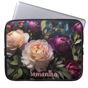 Elegante, vintage, stimmungsvolle rosa-magenta Blu Laptopschutzhülle