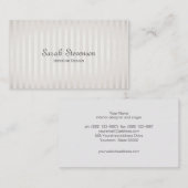 Elegante Vintage Streifen Visitenkarte (Vorne/Hinten)