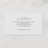 Elegante Vintage Streifen Visitenkarte (Rückseite)