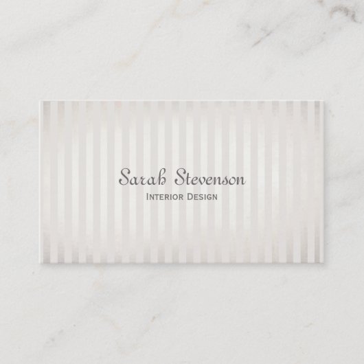 Elegante Vintage Streifen Visitenkarte (Vorderseite)