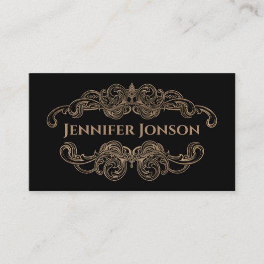 Elegante Vintage Style Frame Business Card Visitenkarte (Vorderseite)