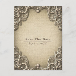 Elegante Vintage Südküste Save the Date Ankündigungspostkarte
