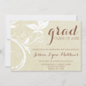 Elegante Vintage Swirl-Klasse 20XX Einladung (Vorderseite)