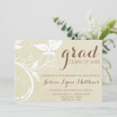 Elegante Vintage Swirl-Klasse 20XX Einladung (Stehend Vorderseite)