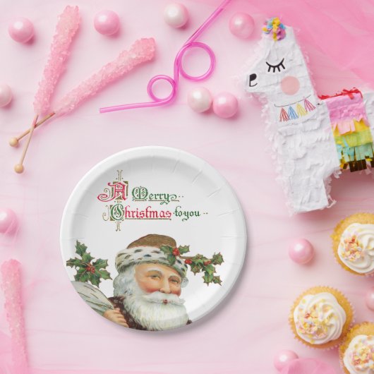 Elegante Vintage Tafel Pappteller (Party)