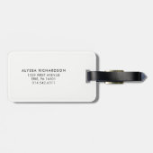 Elegante Vintage Tee-Rosen | Schwarzweiss Gepäckanhänger (Rückseite horizontal)