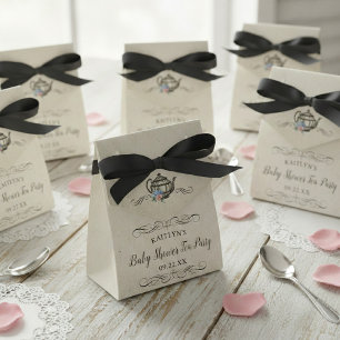 Elegante Vintage-Teeparty Babyparty Geschenkschachtel