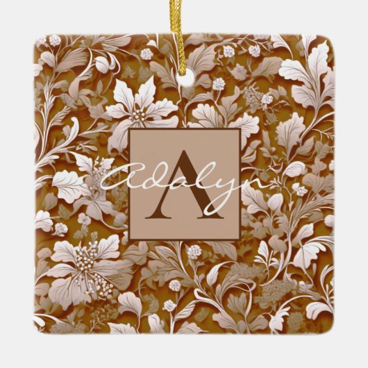 Elegante Vintage Terracotta boho Keramikornament (Vorderseite)