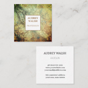 Elegante Vintage-Textur braune quadratische Visite Visitenkarte