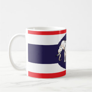Elegante Vintage thailändische Flaggen gedeckte Ke Kaffeetasse