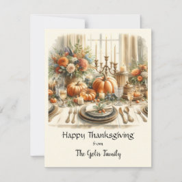 Elegante Vintage Thanksgiving Ferienwohnung Karte