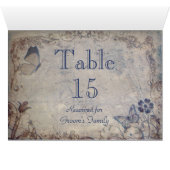 Elegante Vintage Tischplatinenkarte (Innenansicht Horizontal (Unten))