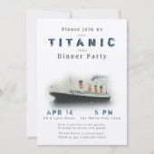 Elegante Vintage Titanic-Einladung Einladung (Rückseite)