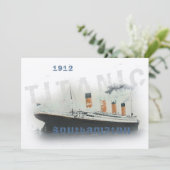 Elegante Vintage Titanic-Einladung Einladung (Stehend Vorderseite)