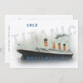 Elegante Vintage Titanic-Einladung Einladung (Vorne/Hinten)