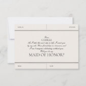 Elegante Vintage Trauzeugin Vorschlagskarte Einladung (Vorderseite)