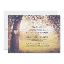 Elegante Vintage Tree Hochzeit Einladung