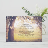 Elegante Vintage Tree Hochzeit Einladung (Stehend Vorderseite)