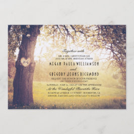 Elegante Vintage Tree Hochzeit Einladung