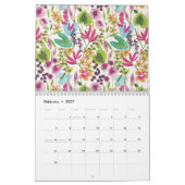 Elegante Vintage Tropenblumenmauer Kalender (Feb 2027)