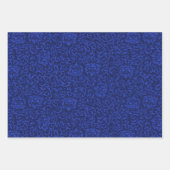 Elegante Vintage Tudor Rose Damask Geschenkpapier Set (Vorderseite 2)