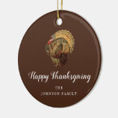 Elegante Vintage Türkei glücklich Thanksgiving Keramik Ornament (Links)