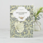 elegante Vintage Typografie-Verlobungsfeier Einladung (Stehend Vorderseite)