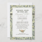 elegante Vintage Typografie-Verlobungsfeier Einladung (Rückseite)