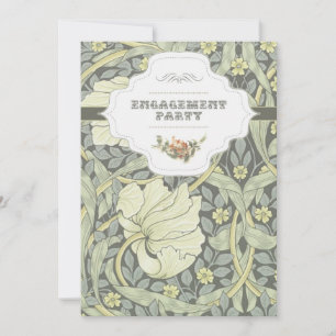 elegante Vintage Typografie-Verlobungsfeier Einladung