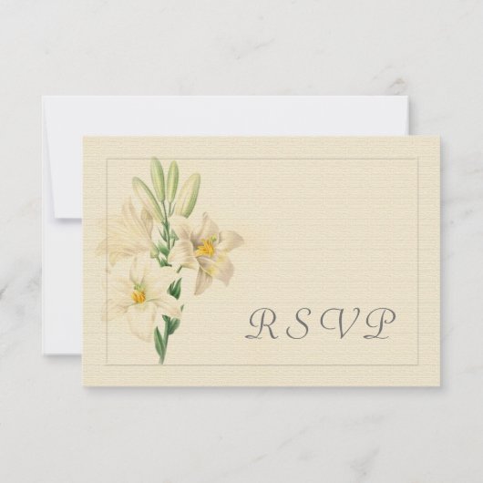 Elegante Vintage UAWG RSVP Karte (Rückseite)