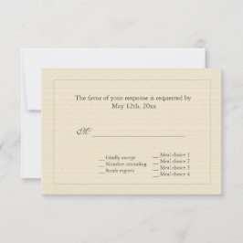 Elegante Vintage UAWG RSVP Karte