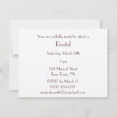 Elegante Vintage Unisex Music - Einladungen (Rückseite)