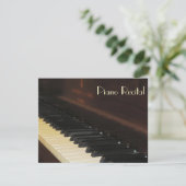 Elegante Vintage Unisex Piano Einladung (Stehend Vorderseite)