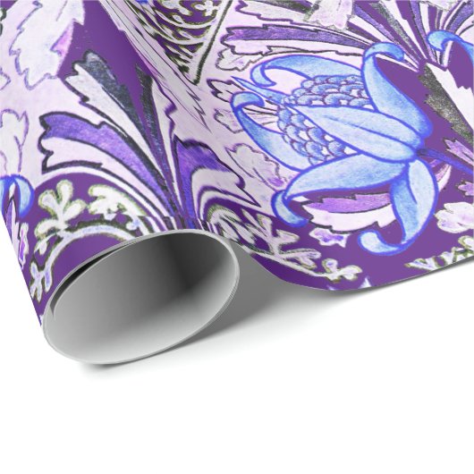 Elegante Vintage, Viktorianische Blüten Geschenkpapier (Rolleneckpunkt)