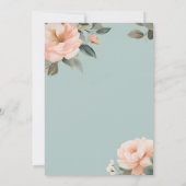 Elegante Vintage Viktorianische Blütenpfirsich Einladung (Rückseite)