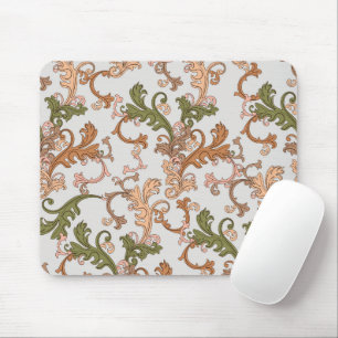 Elegante Vintage Viktorianische Boho Blätter Hinte Mousepad