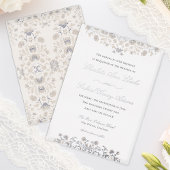 Elegante Vintage Viktorianische Foil Einladung