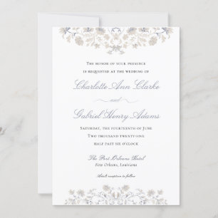 Elegante Vintage Viktorianische Hochzeit Einladung