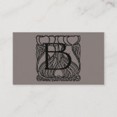 Elegante Vintage Viktorianische Monogramm Letter B Visitenkarte (Rückseite)