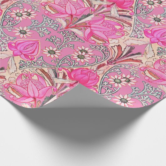 Elegante Vintage Viktorianische Rosa Blume Muster  Geschenkpapier (Ecke)