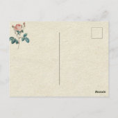 Elegante Vintage Viktorianische Rose Antike Musikn Postkarte (Rückseite)