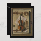 Elegante Vintage Violinmusik Einladungen (Vorne/Hinten)