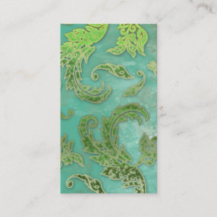 Elegante Vintage Visitenkarte Verdigris Wirbel Grn